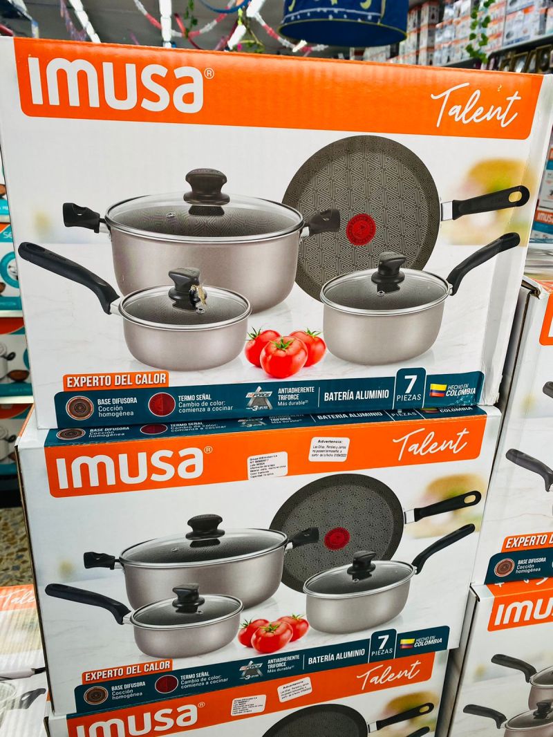 Comprar Bateria Imusa 7 Piezas Antiadherente en Electroshopy - Ángulo 2